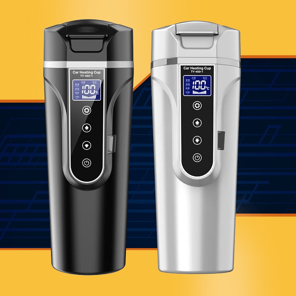 24V 12V 500ml Smart Temperature Control Heated Travel Coffee Mug for Car  