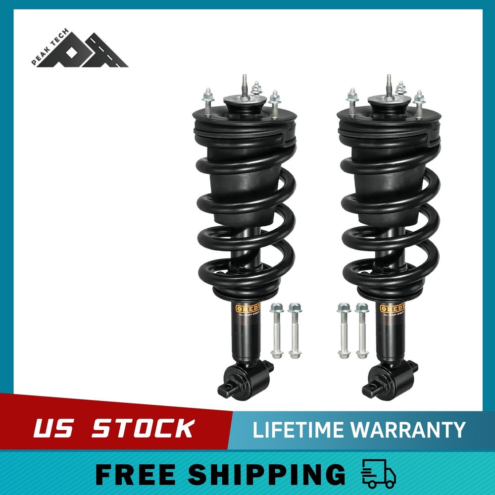 2PCs Front Struts Springs for 4WD 2014-2018 Chevy Silverado 1500 GMC Sierra 1500