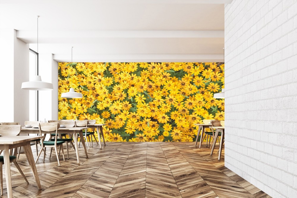 3D Yellow Petals ZHUA9167 Wallpaper Wall Murals Removable Self-adhesive Ann