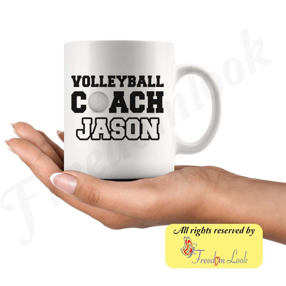 Personalized Volleyball Coach Birthday Gift Mug For Women And Men Volleyball