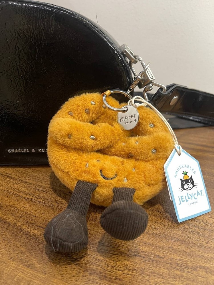 Jellycat  Amuseable Pretzel Bag Charm Keychain Soft Toy NWT 2026 DEAL FLASH SALE-image