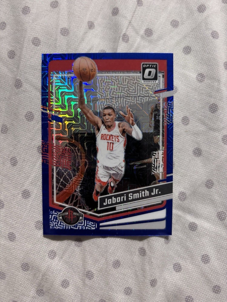 2023-24 Panini Optic Blue Choice Mojo #164 Jabari Smith Jr Houston Rockets Serial Numbered to /24