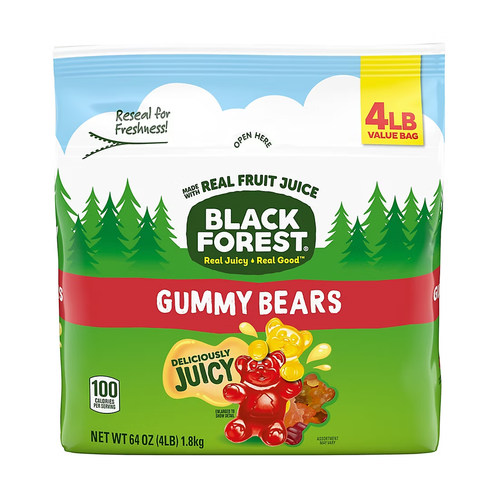 Black Forest Gummy Bears Candy Bulk Gummi Gummies Candies 4 LB Bag NO SHIP TO CA