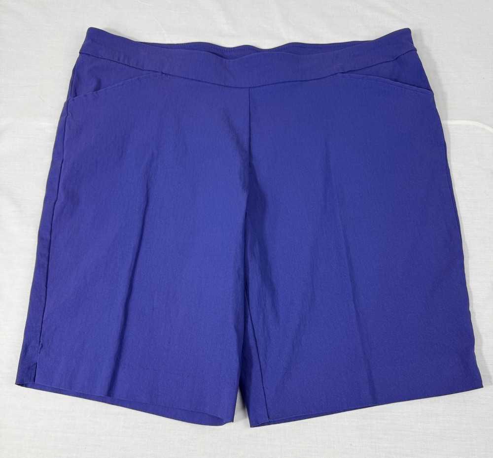 Trendy Purple Time and Tru Womens XL Golf Shorts for Travel & Comfort