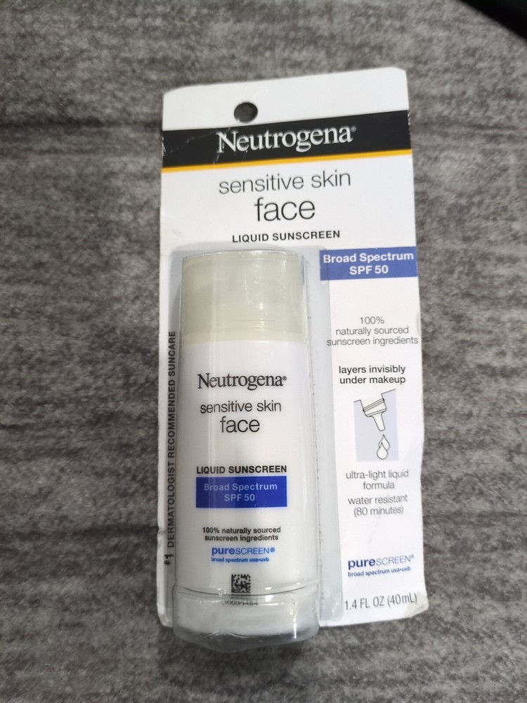 Neutrogena Sensitive Skin Liquid Face Sunscreen SPF 50 RETIRED Exp NOS HTF Read*