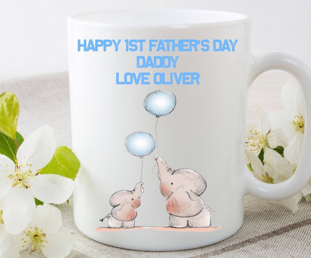 Happy First Father’s Day Mug Personalised Custom Father’s Day Novelty Gift