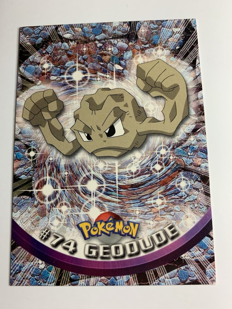 1999 Topps Pokemon TV Animation Red Logo #74 Geodude FREE COMBINED SHIP