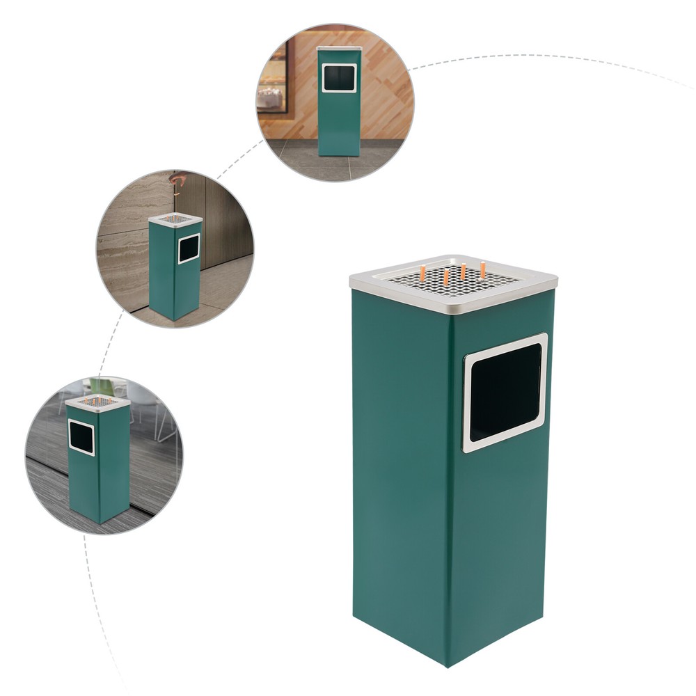 Commercial Trash Can Green Outdoor Yard Trash Can With Removable Inner Can New