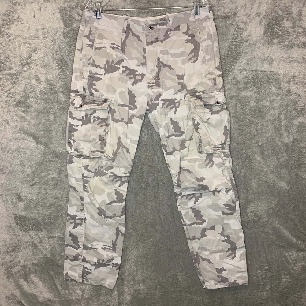 Levis Men Ace Camo Relaxed Loose Fit Grunge Skater Mid Rise Cargo Pants 33x31*