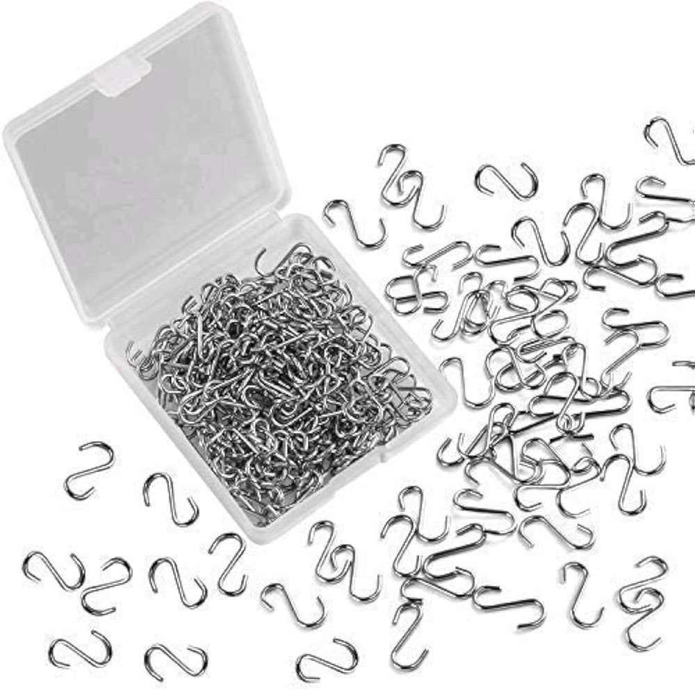 250 Pack Mini S Hooks Metal Wire Hanger Hooks for Christmas Ornaments Keychain