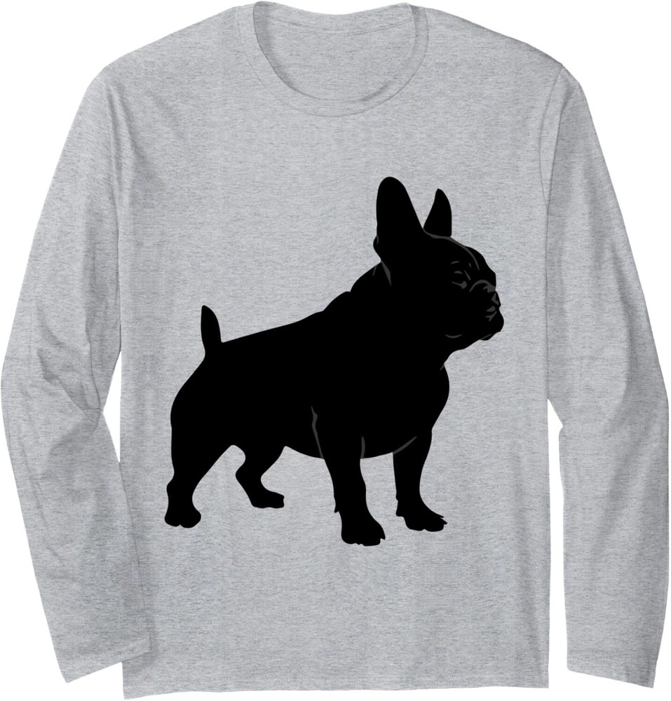 French Bulldog Silhouette, Dog Pet Long Sleeve T-Shirt