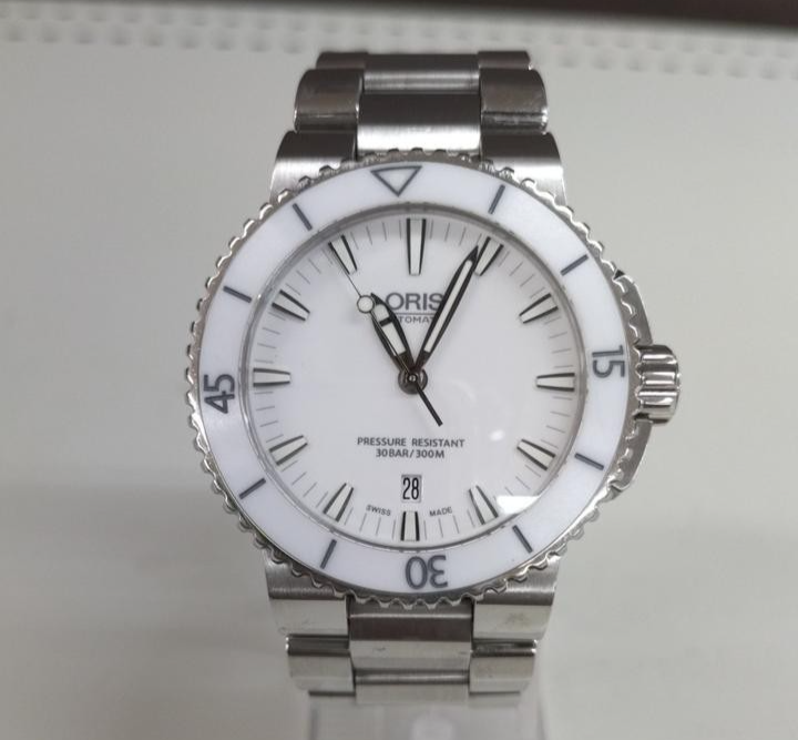 ORIS Aquis Date 7653 Date White Dial Automatic Men's Watch from JP