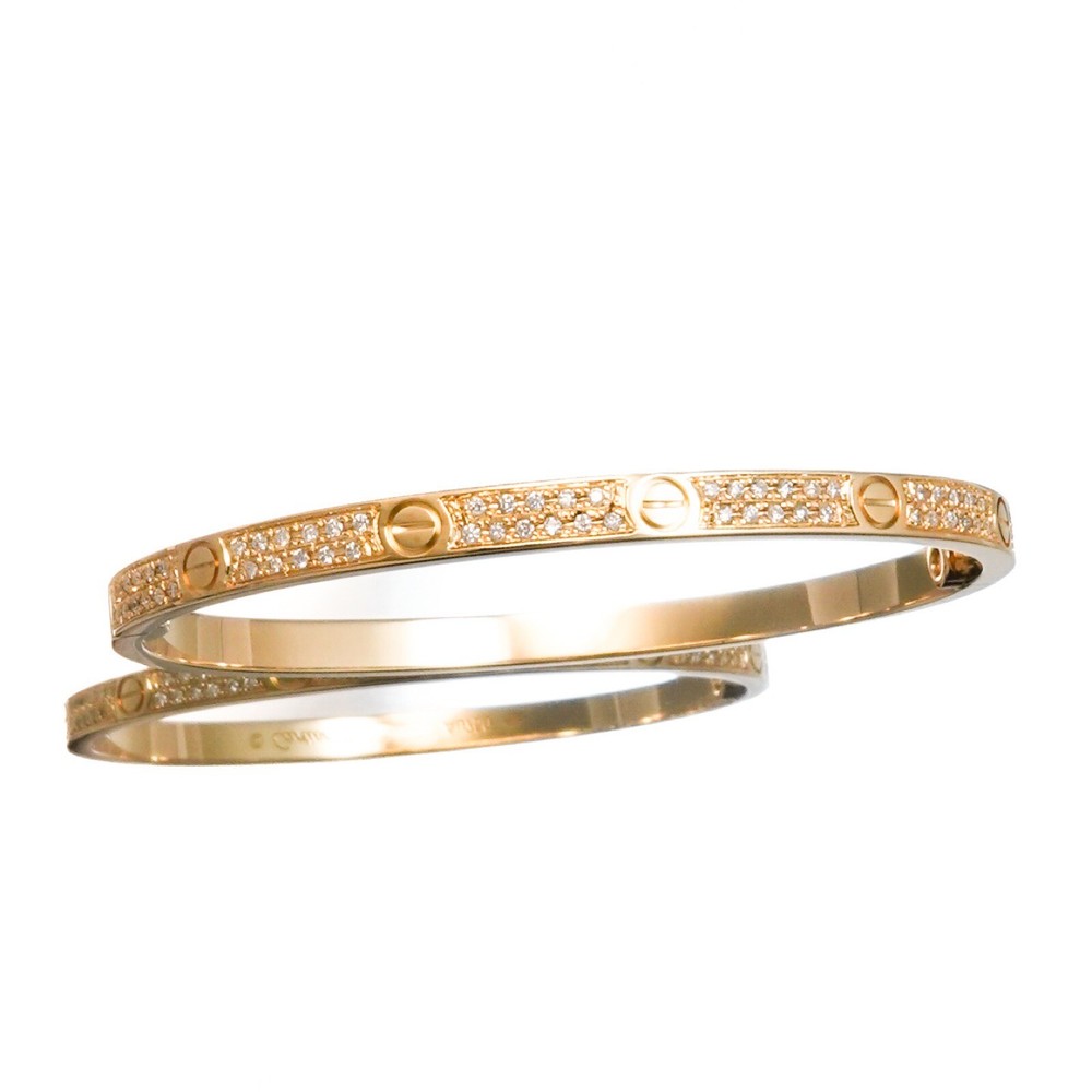Cartier Love Bracelet 15mm Yellow Gold Diamond Womens Jewelry