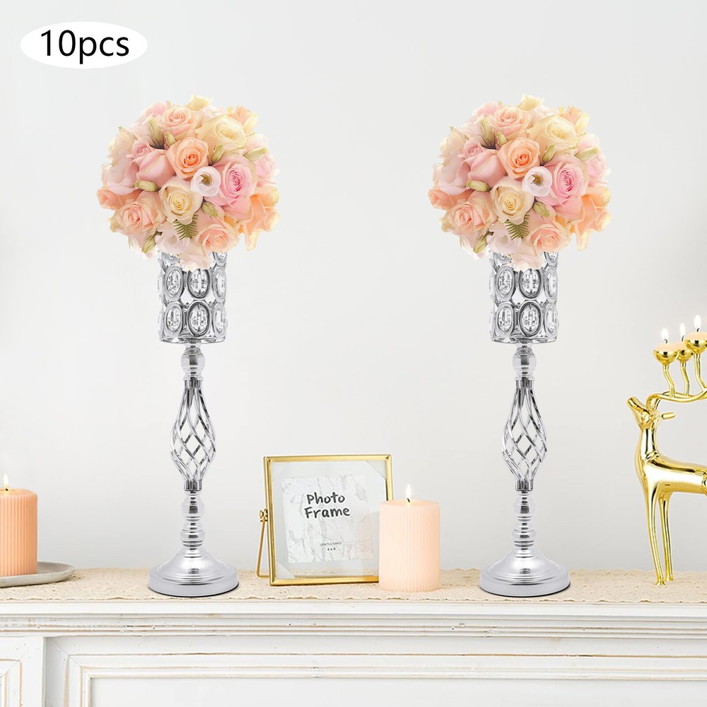 10Pcs Flower Vases Tabletop Wedding Centerpieces Home Decorative Vase Set of 10