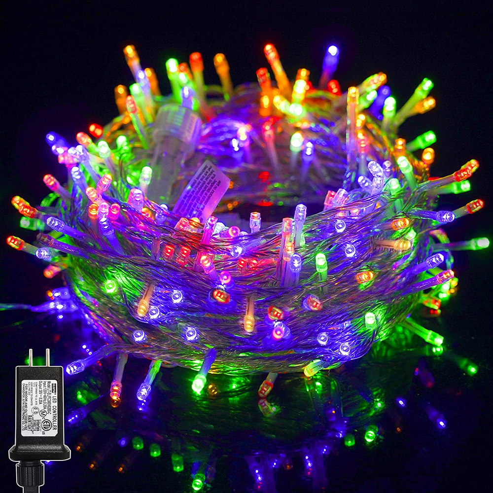 98.5FT 300 LED String Lights for Indoor and Outdoor Christmas Decor with 8 Modes