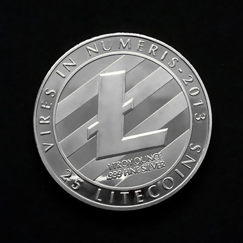 Commemorative Collectible Silver Plated Litecoin Coin Vires in Numeris Medallion