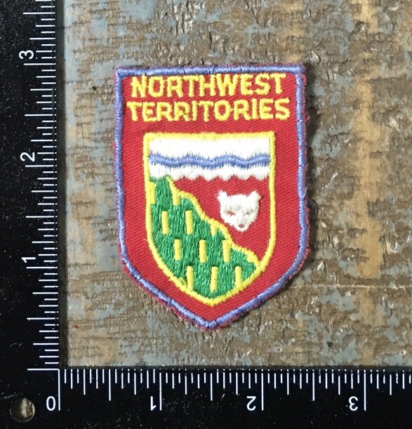 Vintage NORTHWEST TERRITORIES Coat Of Arms Shield Canada Travel Souvenir Patch