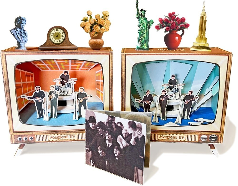 The Beatles First TV Appearance in U.S. 3D Art Paper Diorama Assemble Kit