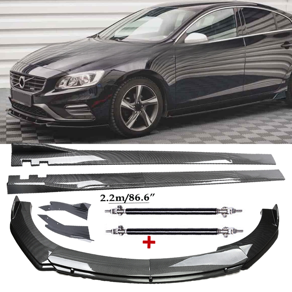 Carbon Fiber Front Bumper Lip Spoiler 86.6