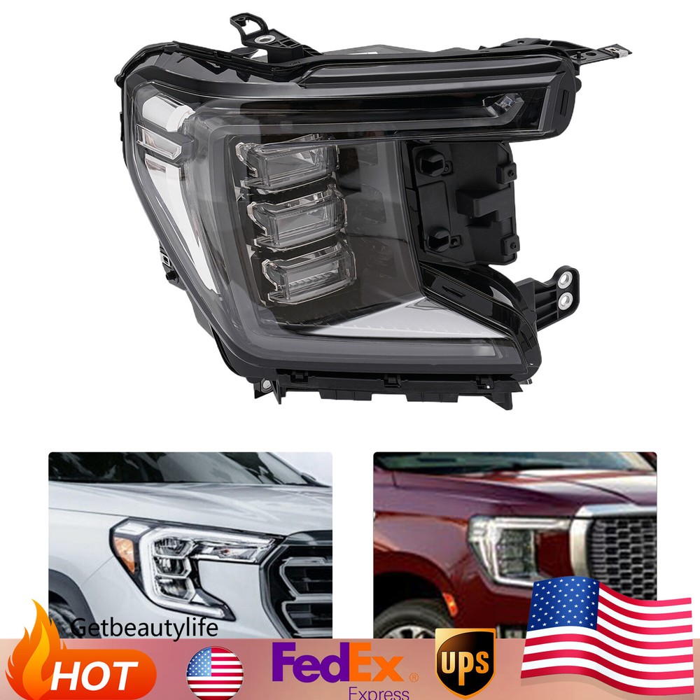 For 2021 2022 2023 GMC Yukon (XL) SLE SLT LED Headlight Passenger Side Headlamp