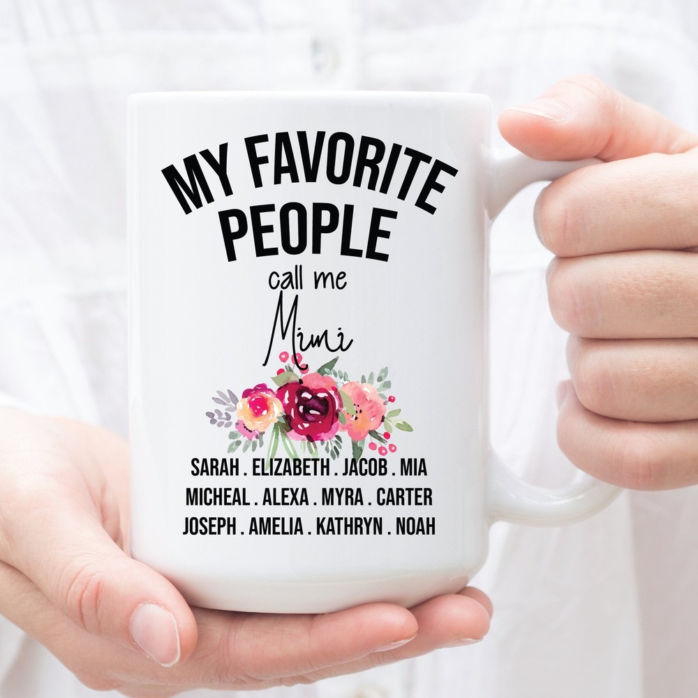 Personalized Gift For Mimi Custom Mug For Mimi From Grand Kids Mimi Gift For