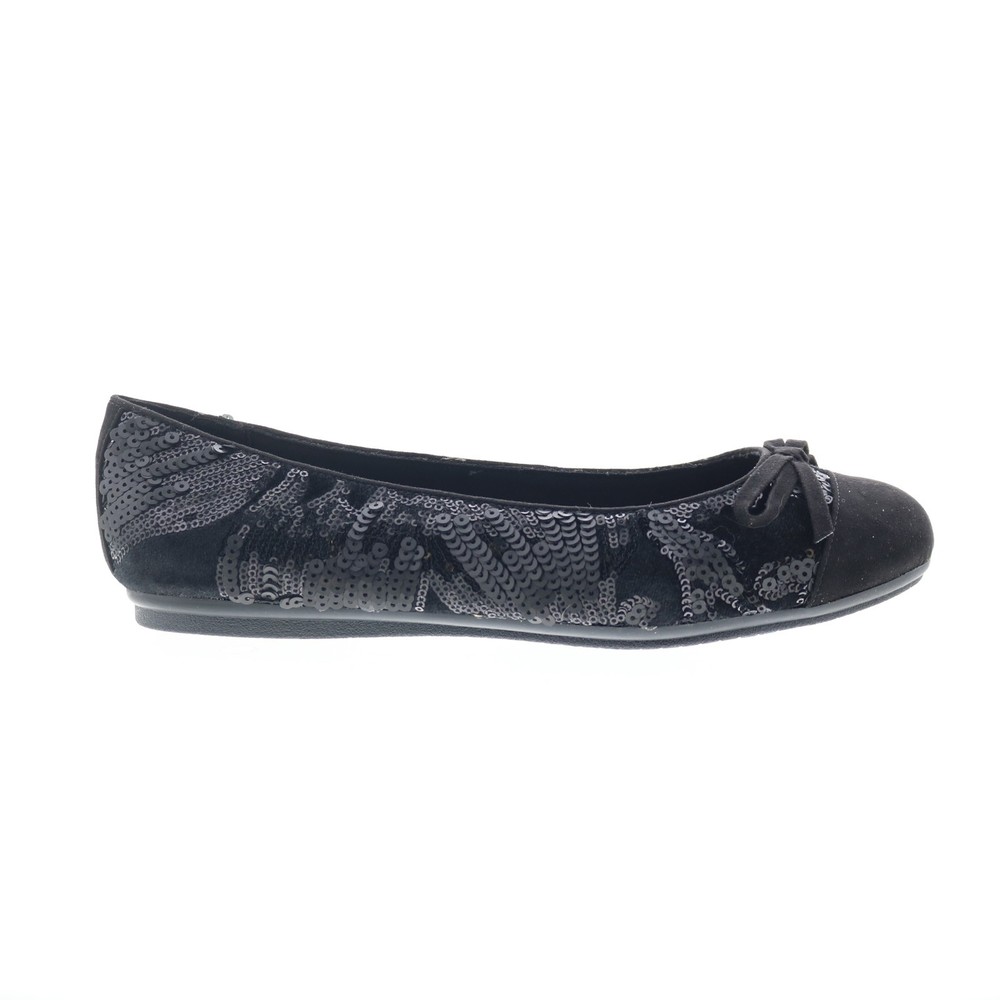 Easy Spirit Gail 2 Martha Stewart Womens Black Canvas Ballet Flats Shoes 5