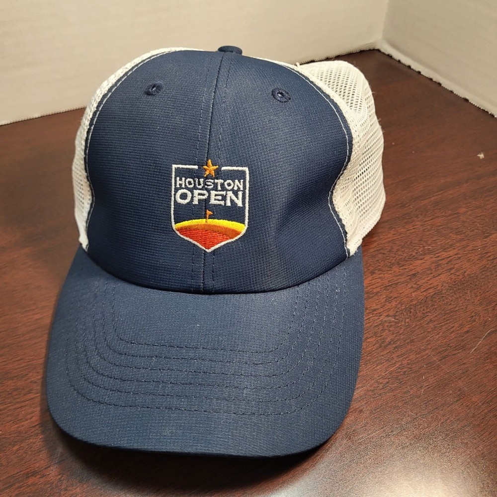 Houston Open Men's Trucker Hat Snap Back By Imperial Navy & White