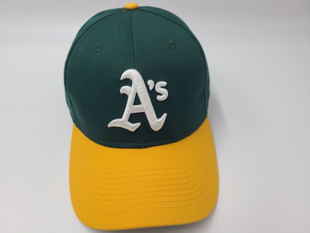 Oakland Athletics A's MLB Adjustable Dad Hat in Green and Yellow