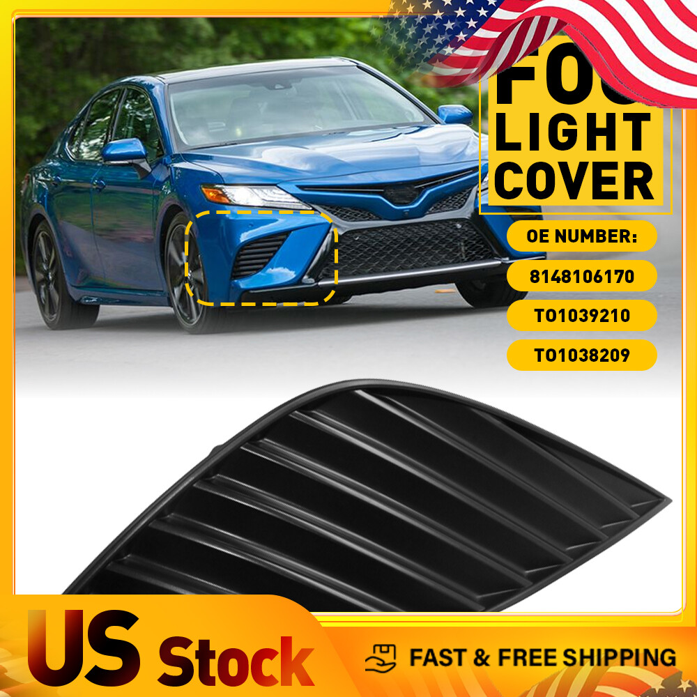 Right Front Bumper Fog Cover For Light Camry Toyota XSE SE 2018-20 Pasenger USA