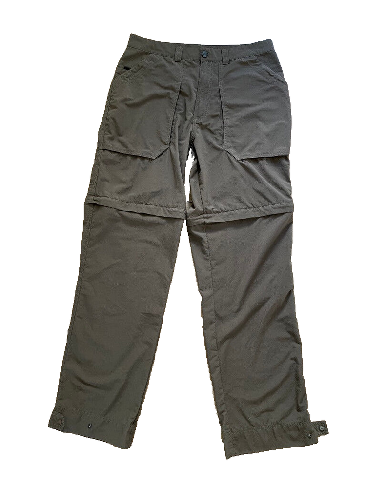 Patagonia Pants Mens 36 Green Convertible Hiking Cargo Zip Off Camping Outdoor