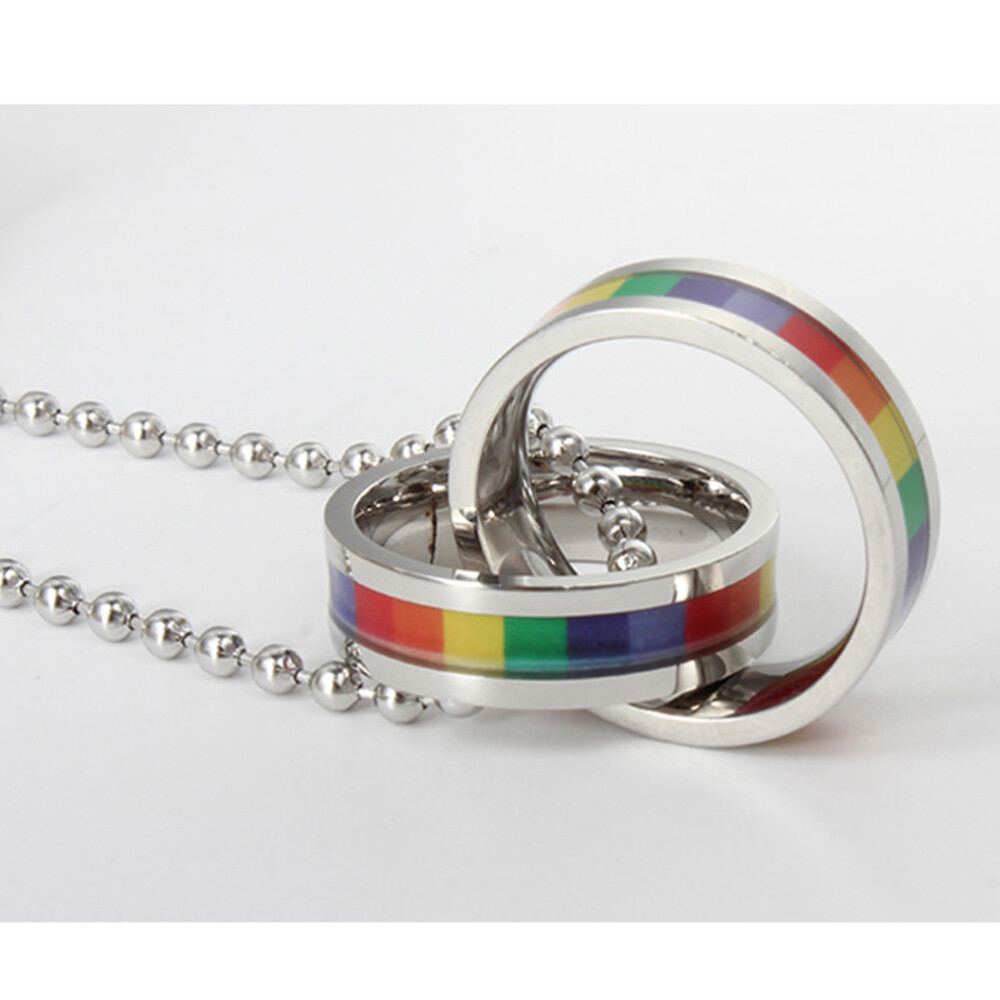 Chain Necklace Man Stainless Rings for Women Unique Tag Pendant Miss