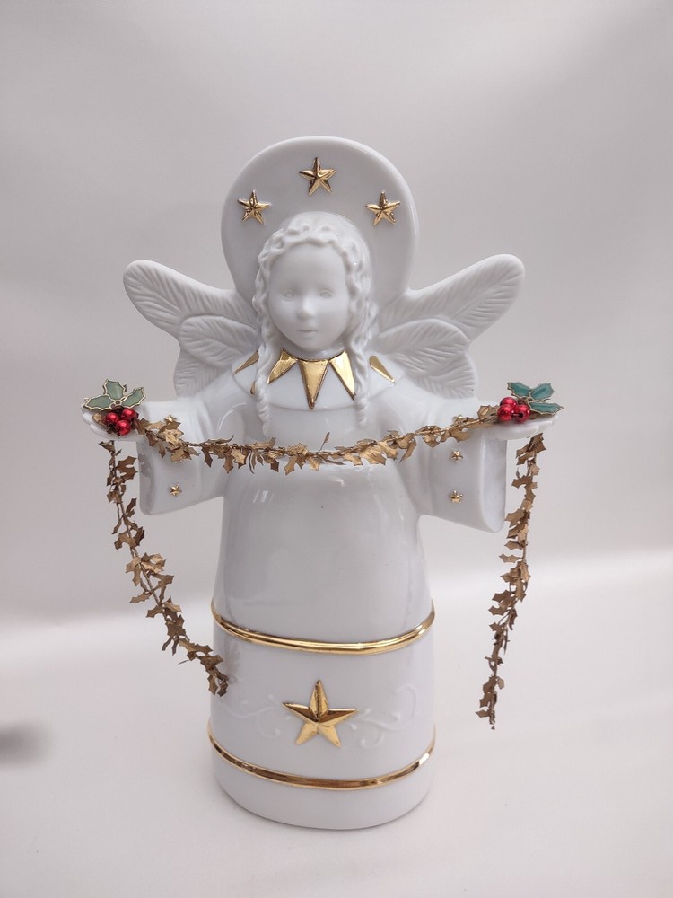 Vintage 2002 Hallmark Ceramic Christmas Angel Holiday Decor  