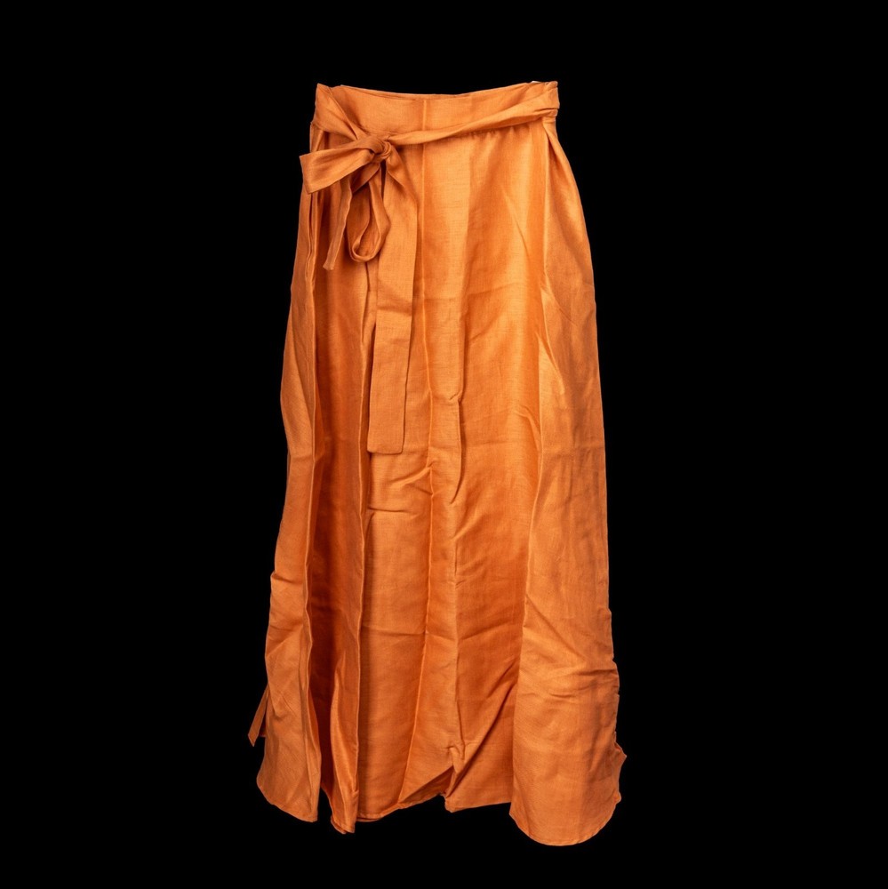 Linenfairytales Linen Maxi Wrap Skirt – Saffron Orange – 2XL – NWOT