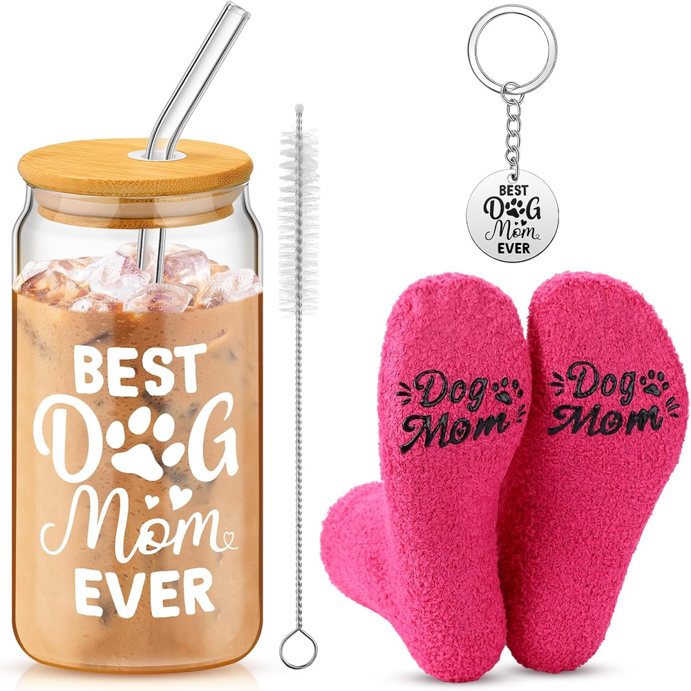 3 Pcs Gifts for Dog Lovers Women Dog Mom Gifts 20 Oz Tumbler Cup with Bamboo Lid