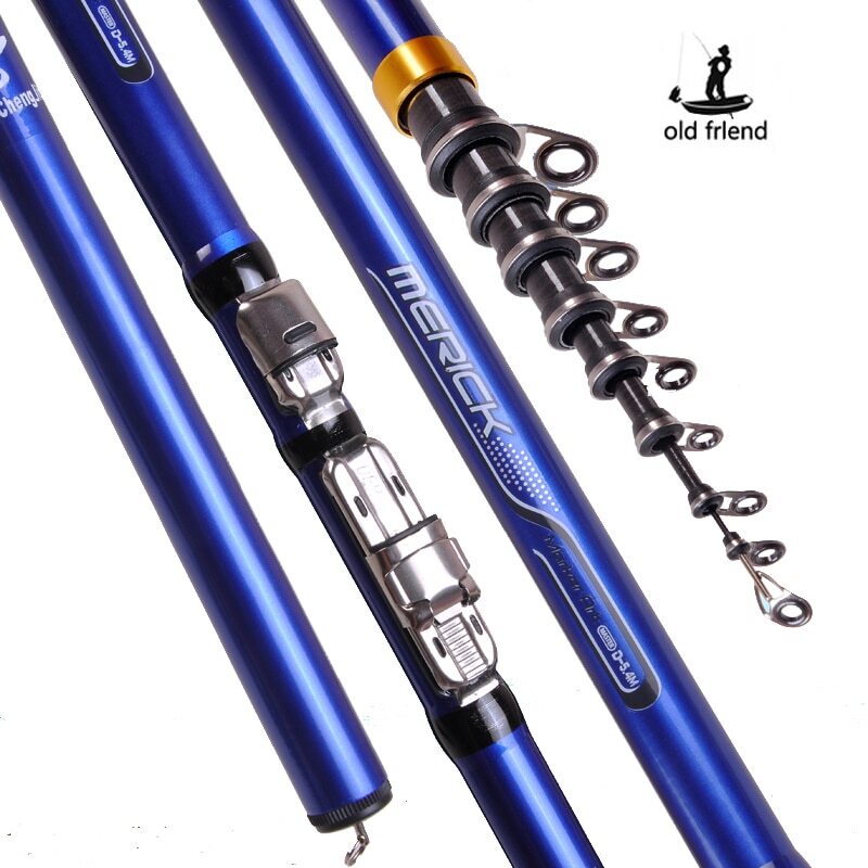 Carbon Fiber 3.6M 4.5M 5.4M 6.3M Spinning Fishing Rod M Power Telescopic Rod