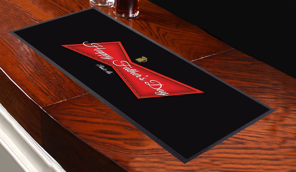 FATHERS DAY RED LABEL BLACK BAR RUNNER GREAT GIFT IDEA L&S PRINTS PRESENT-image
