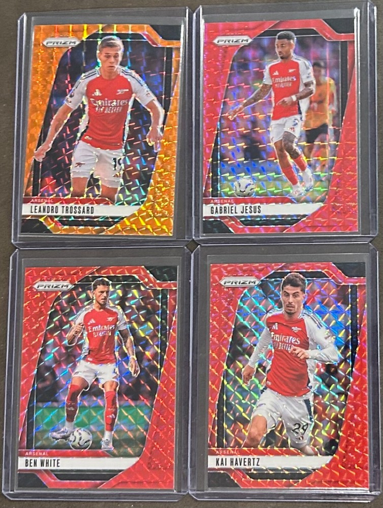 2024-25 Prizm Premier League Arsenal F.C. 4 Card Parallel Trading Lot