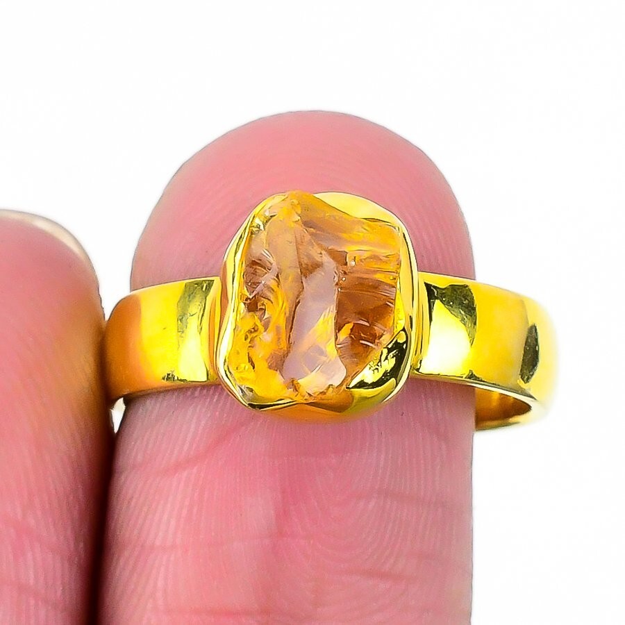 Citrine Gemstone 925 Sterling Silver Cyber Monday Cluster Ring-image