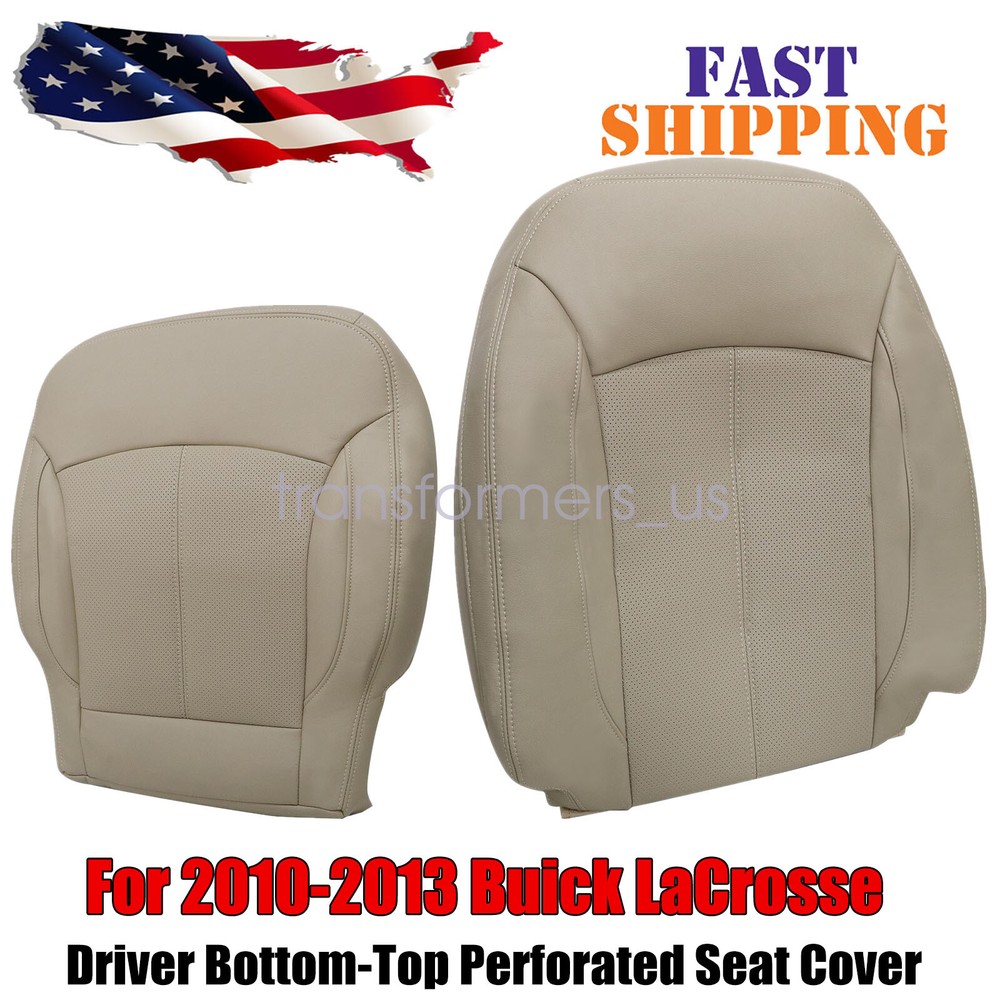 For 2010-2013 Buick LaCrosse Front Side Driver Bottom-Top Tan Leather Seat Cover