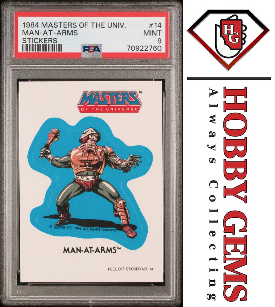 1984 Masters of the Universe MAN-AT-ARMS PSA 9 Sticker #14 C2