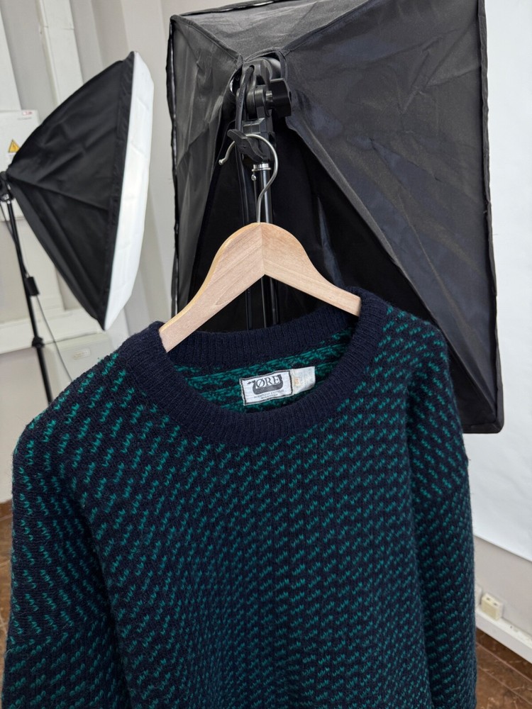 🇳🇴 Vintage 90s ORE Wool Norwegian Knitwear Sweater Norway Y2K size 54