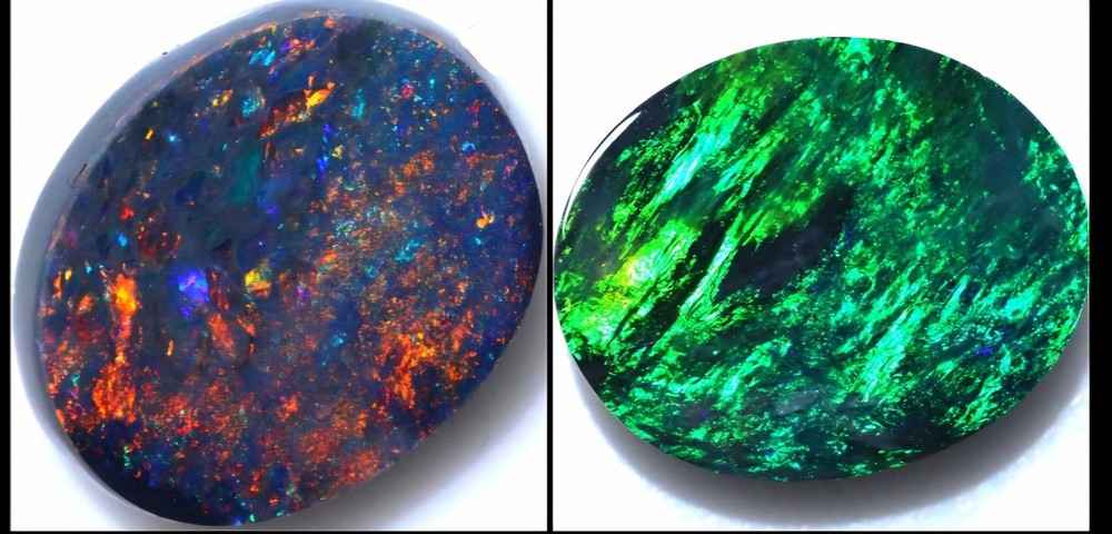 5.48ct Double Sided Black Opal Lightning Ridge Extremely Rare N1 And B5 2x1 Anak