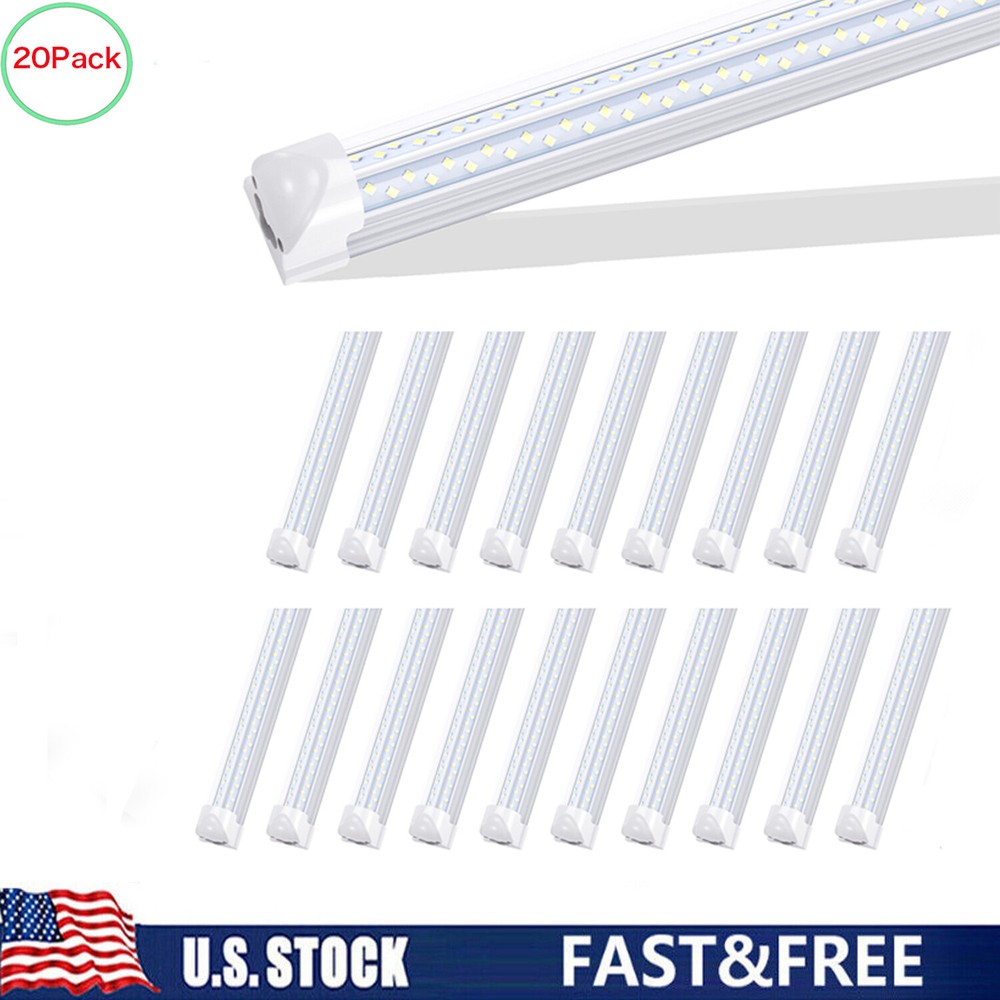 20Pack 8FT 120W T8 LED Shop Light Fixture for Warehouse Integration