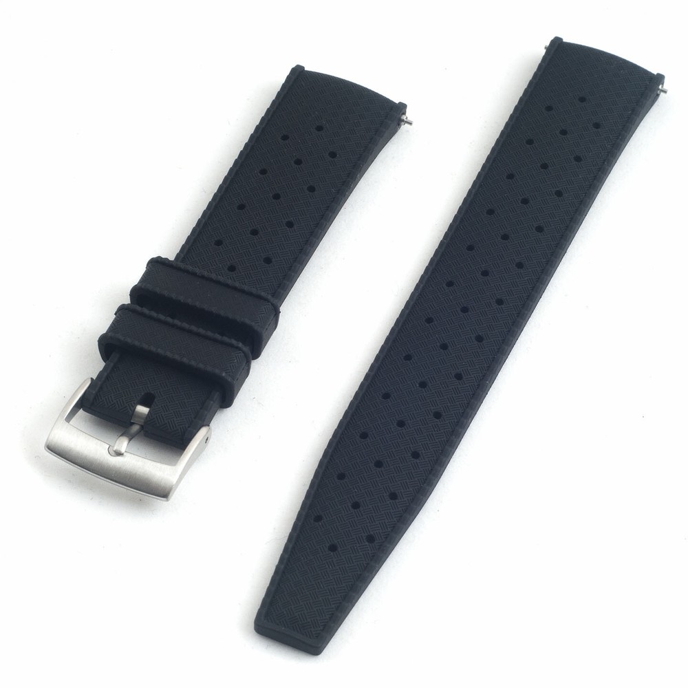FKM Rubber Tropical Quick Release Watch Strap Band Dive Silicone Replacement SKX