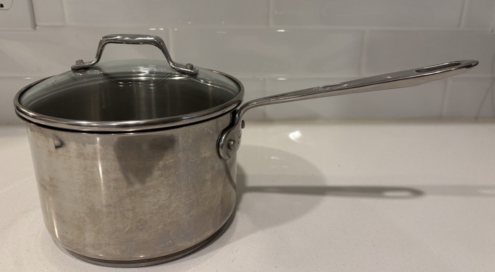 Emeril 3Qt Sauce Pan COPPER CORE Stainless Steel Pot With Lid.  See All Pics EUC