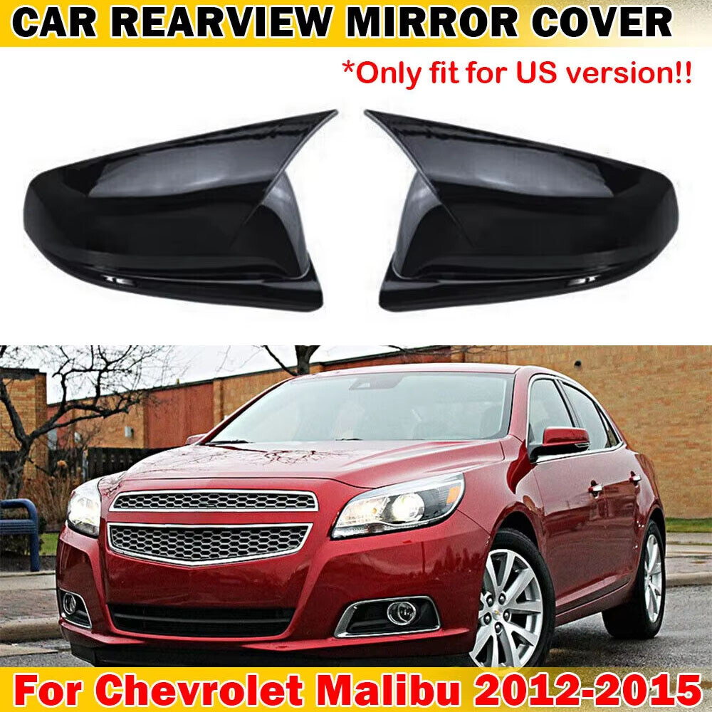 For US Chevrolet Malibu 2012-2015 2x Rearview Side Mirror Cover Wing Cap Trim