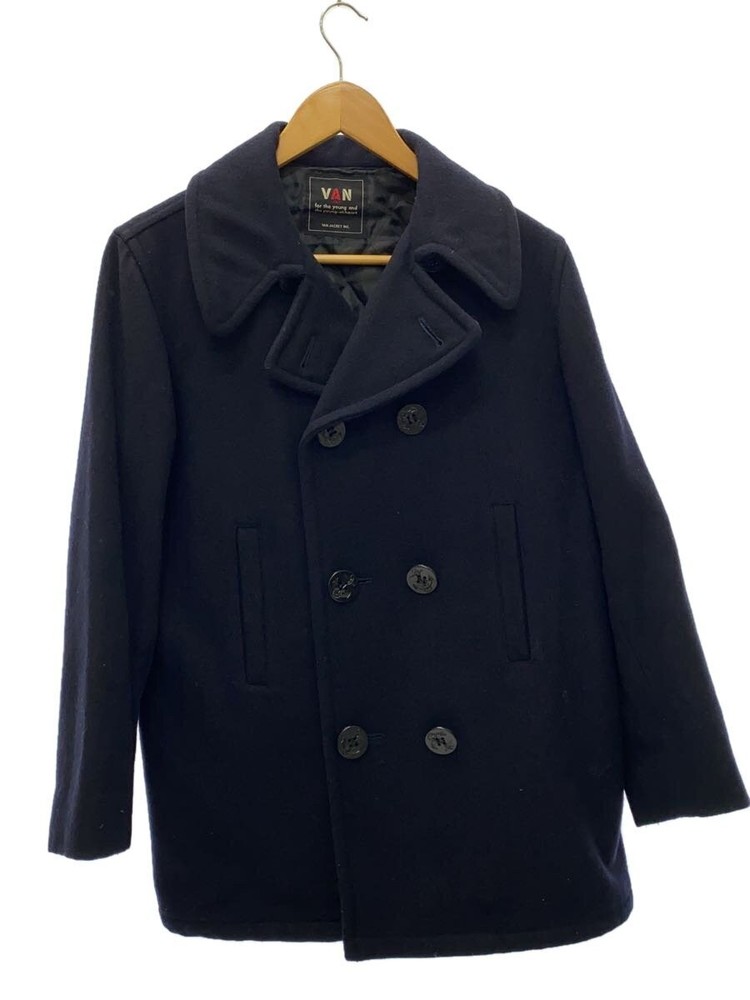 Van Peacoat/S/Wool/Nvy/Plain/Kw-82502 7723