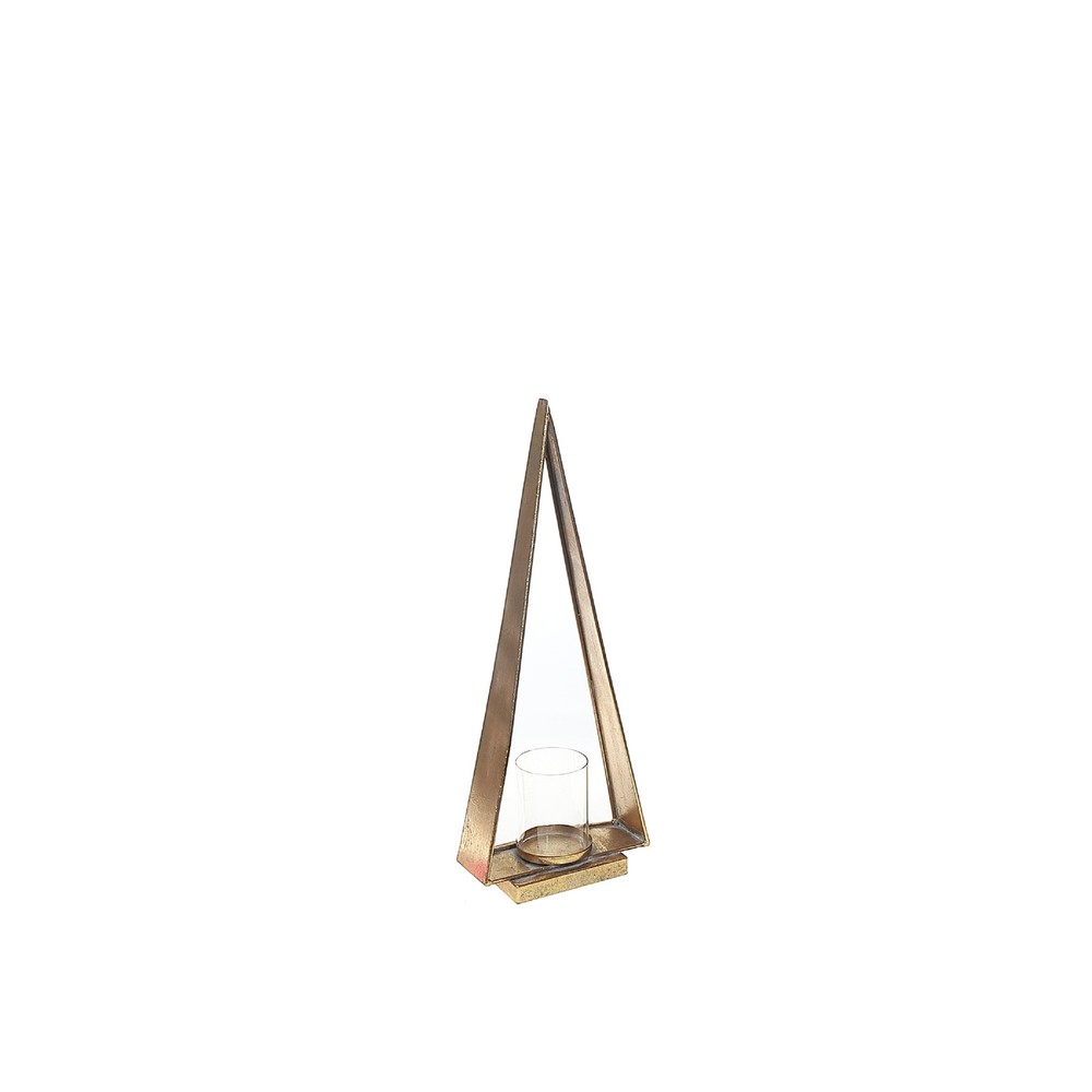 Triangle Metal Candle Holder Small - Multi
