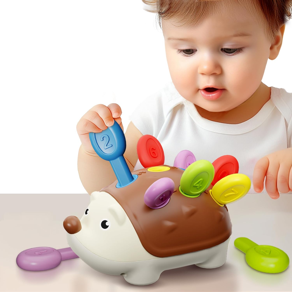 Iplay, Ilearn Fine Motor Toys for Toddlers 1-3, Baby Hedgehog Montessorri Learni