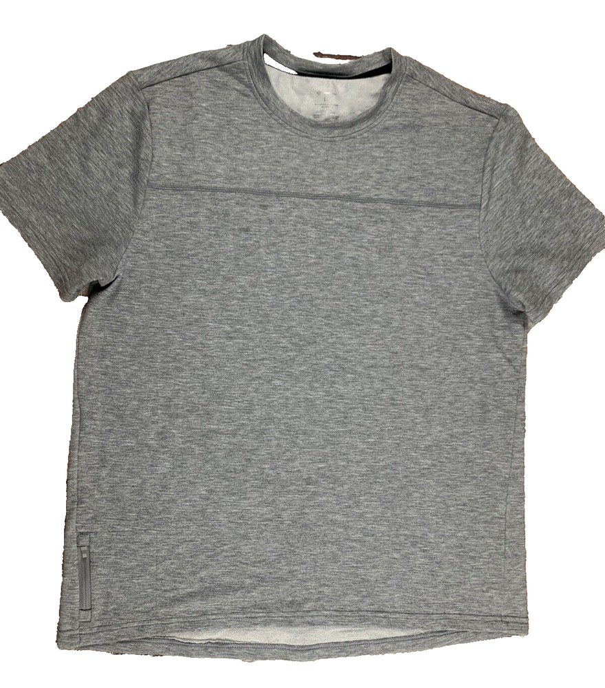 Members Mark Luxe Shirt Adult Large Grey Mens Zip Pocket-image